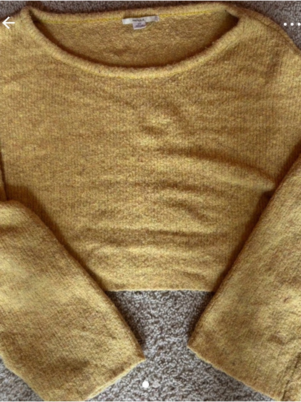 Kimchi Blue Soft Mustard Crewneck Sweater